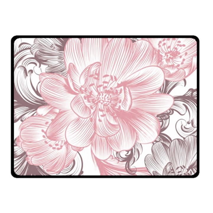 Flower Print Fleece Blanket (Small)