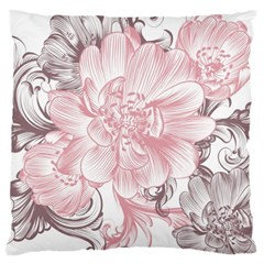 Flower Print Large Cushion Case (two Sides) by jmcdesigns