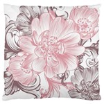 Flower Print Large Cushion Case (Two Sides) Front