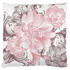 Flower Print Standard Flano Cushion Case (two Sides) by jmcdesigns