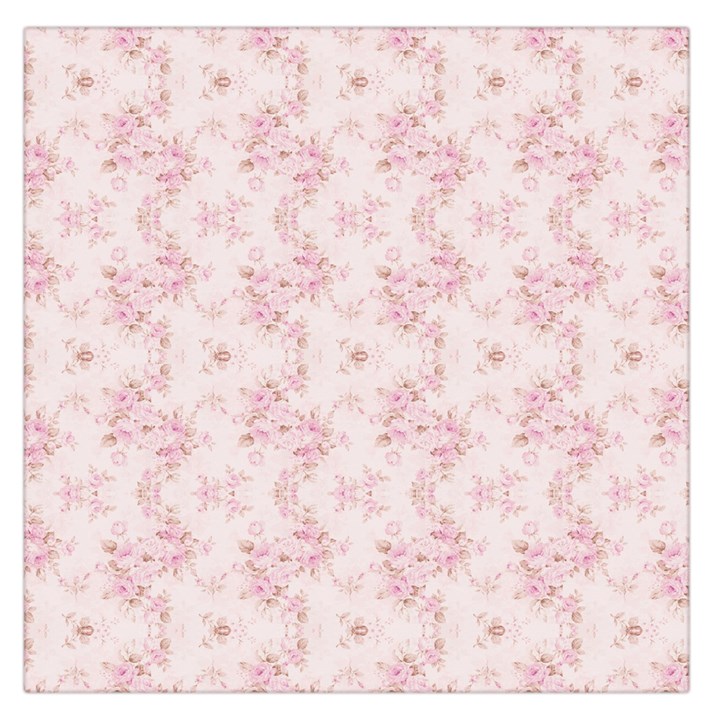 Small Flower Print Large Satin Scarf (Square)