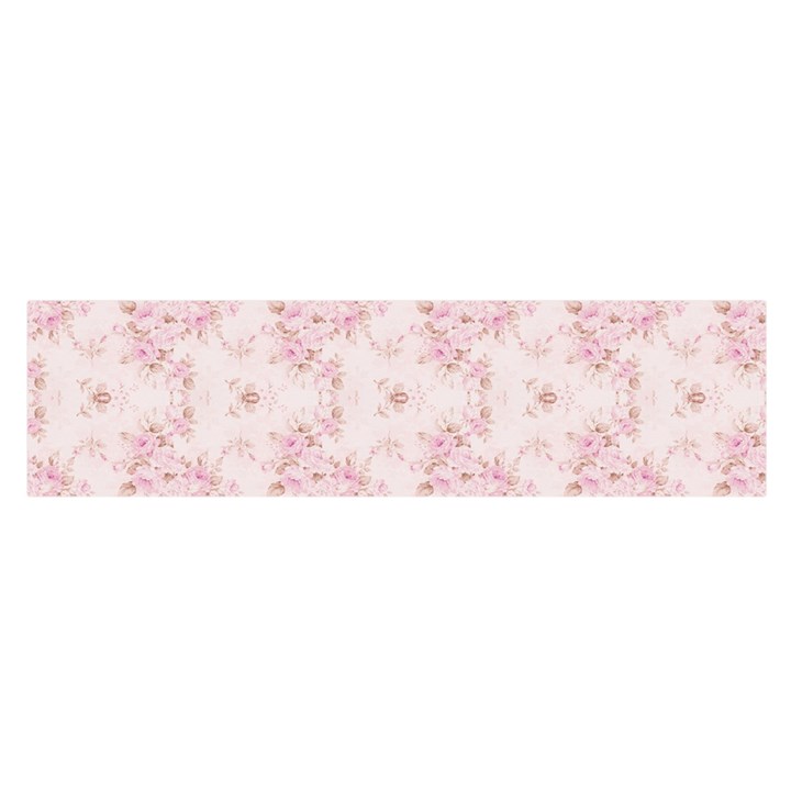 Small Flower Print Satin Scarf (Oblong)