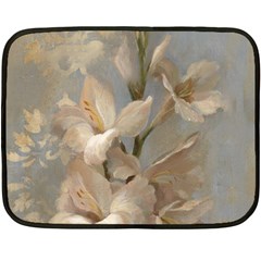 2 Flower Print Design Fleece Blanket (mini) by jmcdesigns