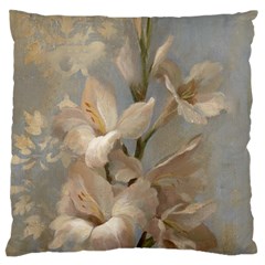 2 Flower Print Design Large Cushion Case (one Side) by jmcdesigns