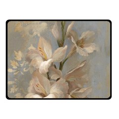 2 Flower Print Design Double Sided Fleece Blanket (small) by jmcdesigns