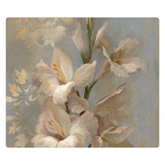 2 Flower Print Design Double Sided Flano Blanket (small) by jmcdesigns