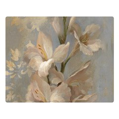 2 Flower Print Design Double Sided Flano Blanket (large) by jmcdesigns