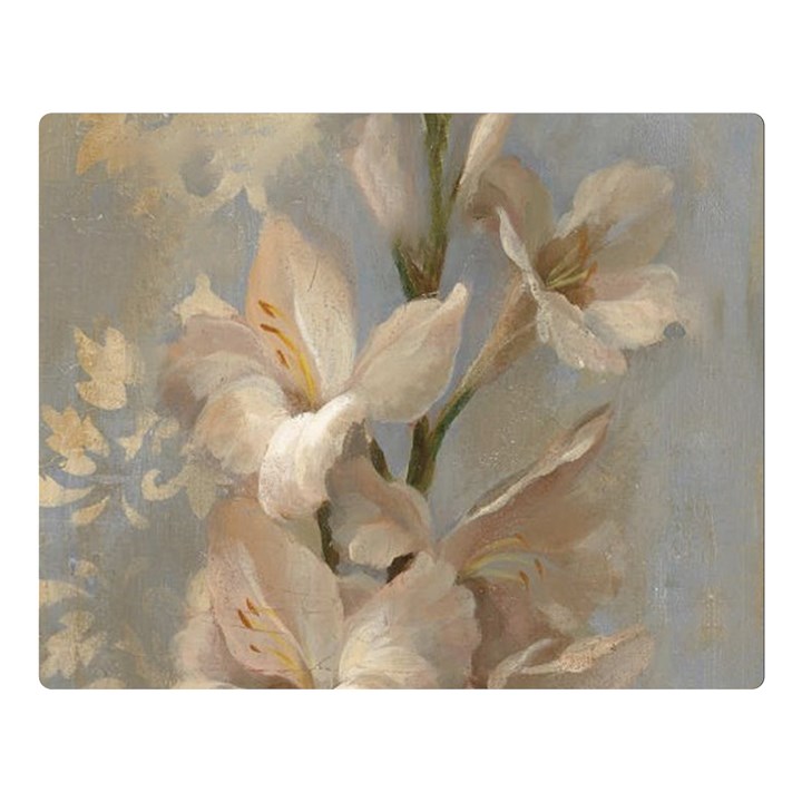 2 Flower Print Design Double Sided Flano Blanket (Large)