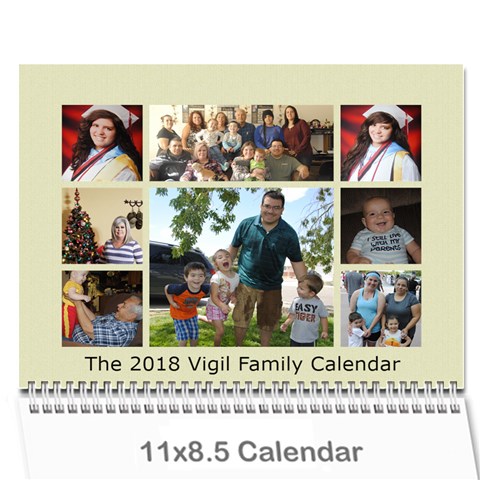 Vigil Family Calendar 2018 By Becky Cover