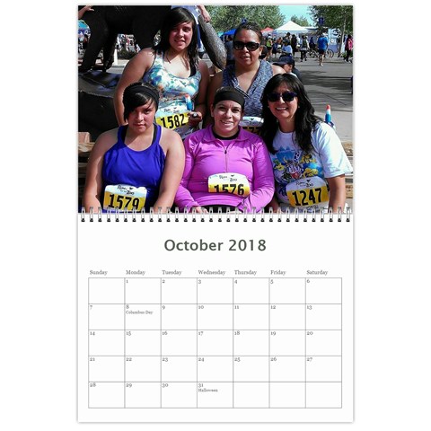 Vigil Family Calendar 2018 By Becky Oct 2018