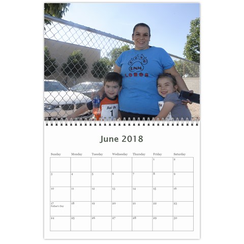 Vigil Family Calendar 2018 By Becky Jun 2018