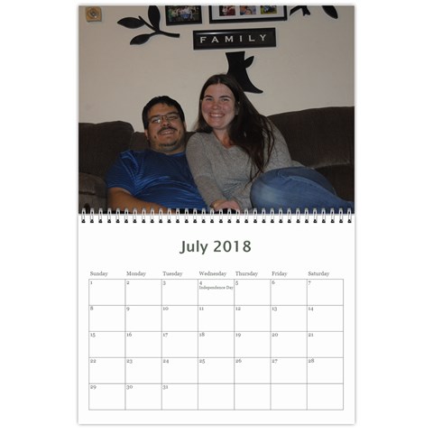 Vigil Family Calendar 2018 By Becky Jul 2018