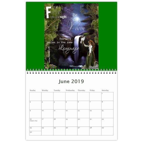 2018 Calender Jun 2019