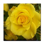 Yellow rose Tile Coaster Front