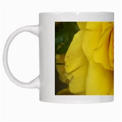 Yellow Rose White Mug by glendatartist