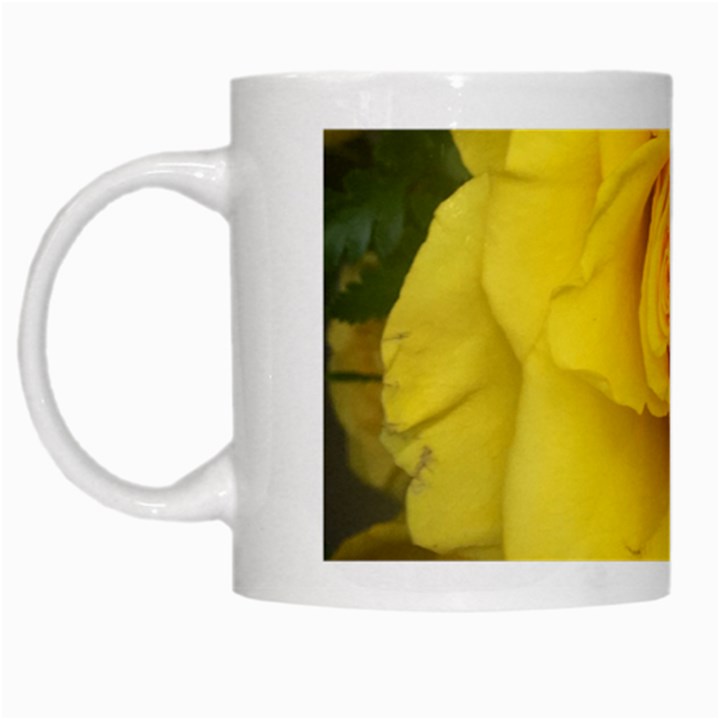 Yellow rose White Mug