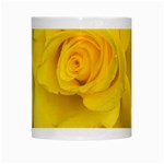 Yellow rose White Mug Center