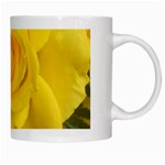 Yellow rose White Mug Right