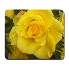 Yellow Rose Large Mousepad by glendatartist