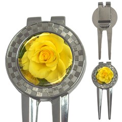 Yellow Rose 3-in-1 Golf Divot by glendatartist