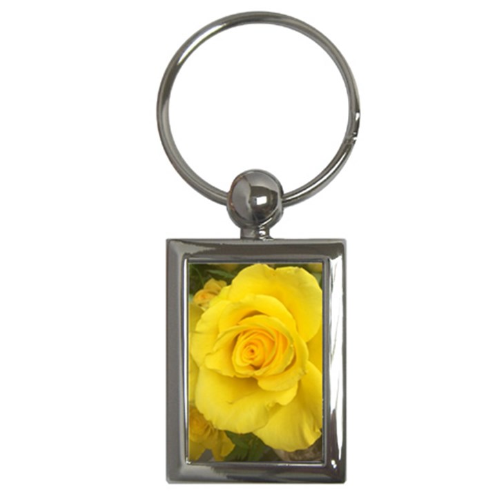 Yellow rose Key Chain (Rectangle)