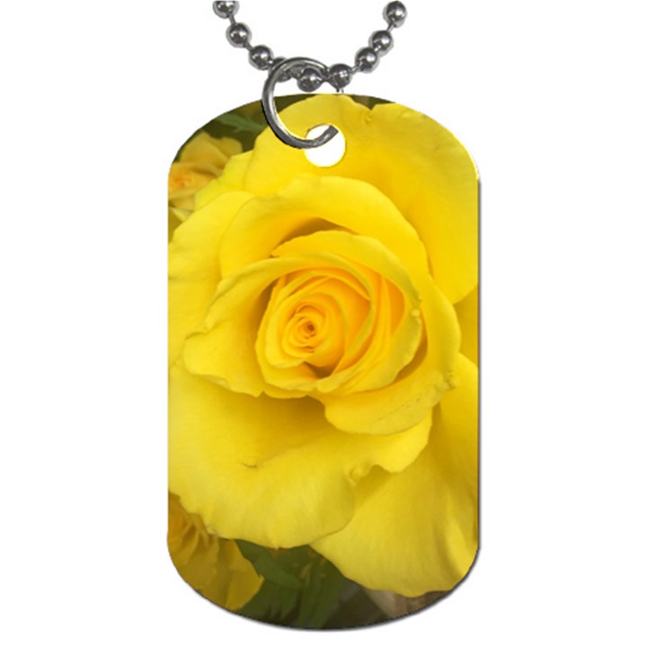 Yellow rose Dog Tag (One Side)