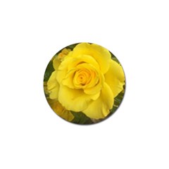 Yellow Rose Golf Ball Marker by glendatartist