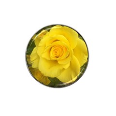 Yellow Rose Hat Clip Ball Marker by glendatartist