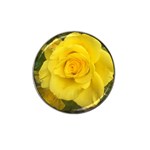 Yellow rose Hat Clip Ball Marker Front