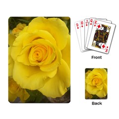 Yellow Rose Playing Cards Single Design by glendatartist