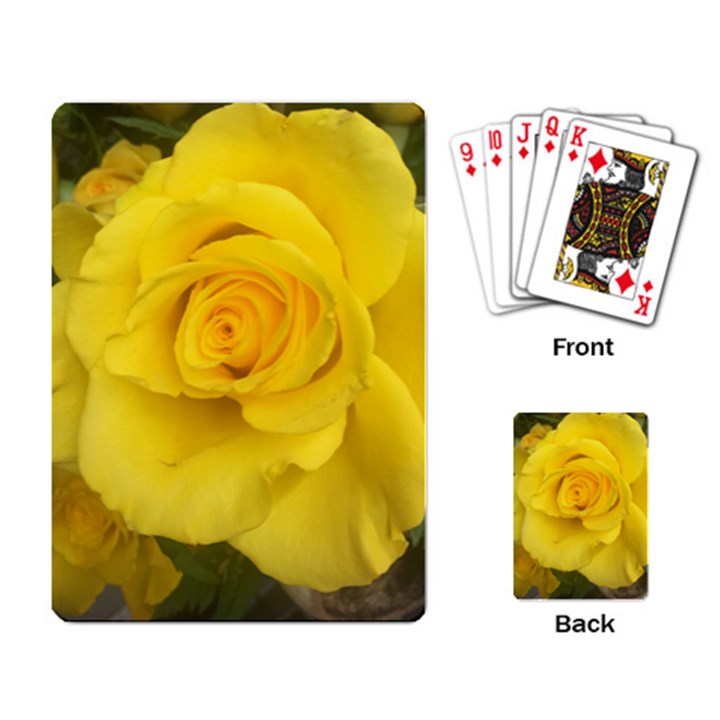 Yellow rose Playing Cards Single Design