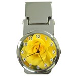 Yellow rose Money Clip Watch Front