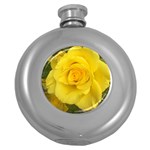 Yellow rose Hip Flask (5 oz) Front