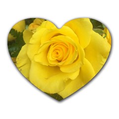 Yellow Rose Heart Mousepad by glendatartist