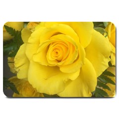 Yellow Rose Large Doormat by glendatartist