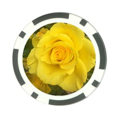 Yellow Rose Poker Chip Card Guard by glendatartist