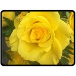 Yellow rose Fleece Blanket (Large) 80 x60  Blanket Front