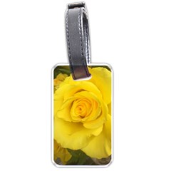 Yellow Rose Luggage Tag (one Side) by glendatartist