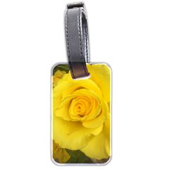 Yellow Rose Luggage Tag (two Sides) by glendatartist