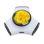 Yellow rose 3-Port USB Hub Front