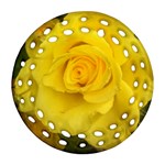 Yellow rose Ornament (Round Filigree) Front