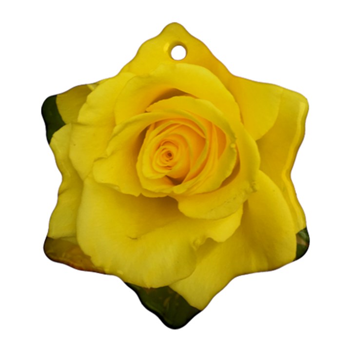 Yellow rose Ornament (Snowflake)