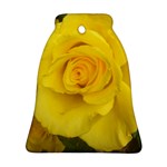 Yellow rose Bell Ornament (Two Sides) Front