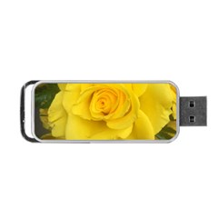 Yellow Rose Portable Usb Flash (one Side) by glendatartist