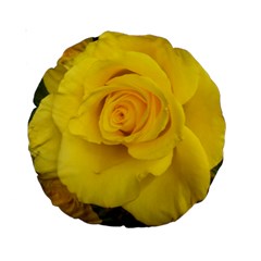 Yellow Rose Standard 15  Premium Round Cushion  by glendatartist