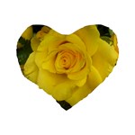 Yellow rose Standard 16  Premium Heart Shape Cushion  Back