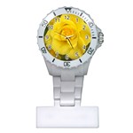 Yellow rose Plastic Nurses Watch Front