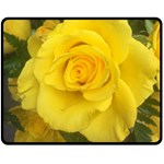 Yellow rose Double Sided Fleece Blanket (Medium) 58.8 x47.4  Blanket Front