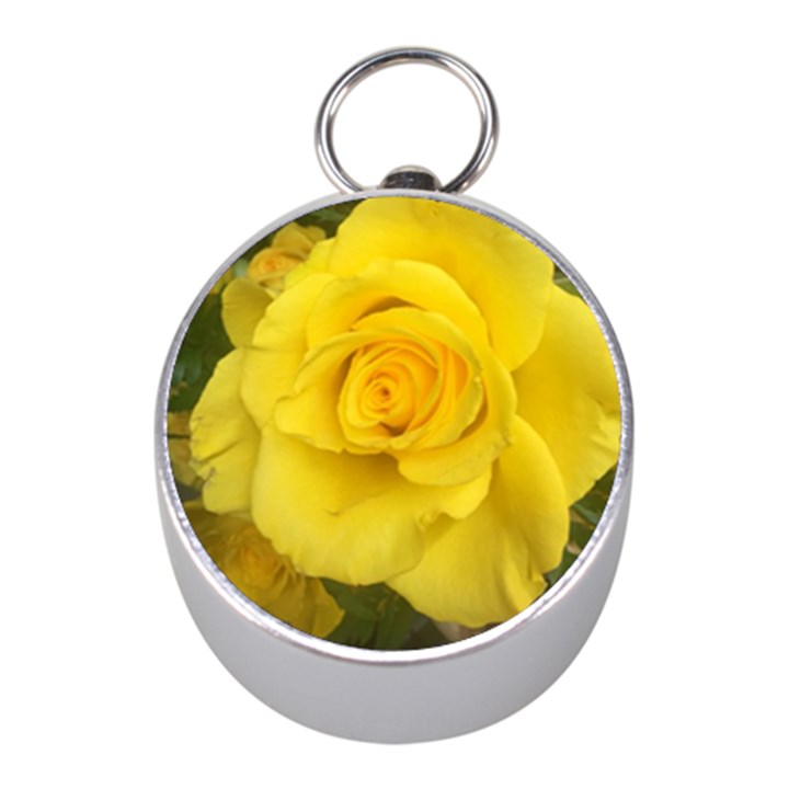 Yellow rose Silver Compass (Mini)