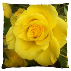 Yellow Rose Standard Flano Cushion Case (one Side) by glendatartist